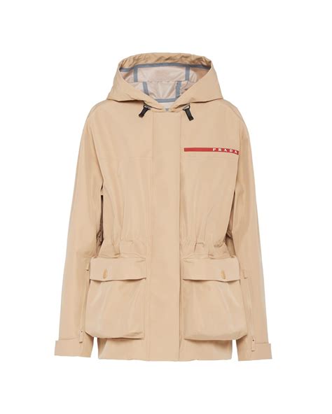 impermeabile prada|Black/sky Blue Cotton Raincoat .